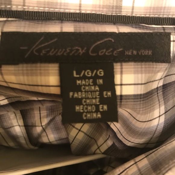 Plaid Kenneth Cole Collared Shirt - Picture 3 of 5